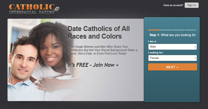 Catholic Interracial Dating homepage
