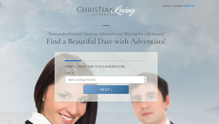 Adventist Christian Loving printscreen homepage