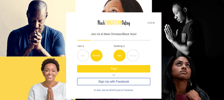 Black Christian Dating printscreen homepage