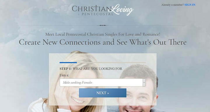 Pentecostal Christian Loving printscreen homepage