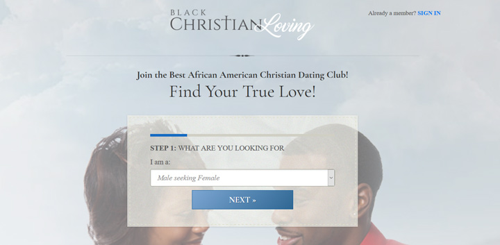 black christian loving printscreen homepage