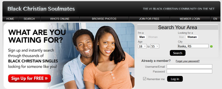 black-christian soulmates printscreen homepage