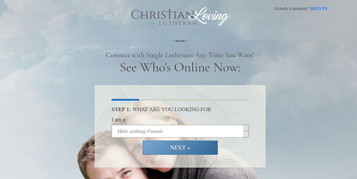 lutheran christian loving homepage printscreen